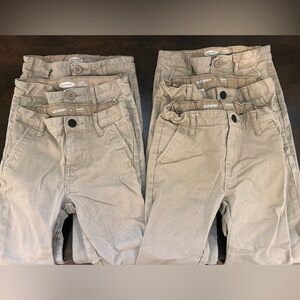 Size 5 youth Old Navy khaki pants (lot of 6 pairs)